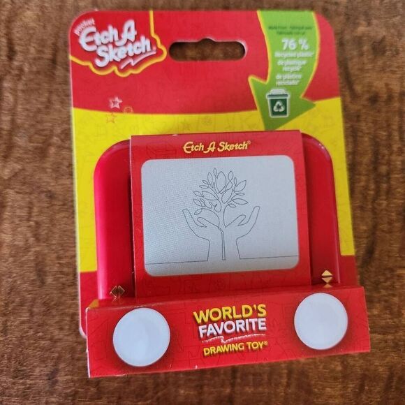 Etch a sketch kids unisex mini game travel toys classic toy draw - Picture 1 of 3